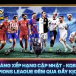 Bảng Xếp Hạng Cập Nhật - KQBD Champions League Đêm Qua Đầy Kịch Tính 5 Bang Xep Hang Cap Nhat Kqbd Champions League Dem Qua Day Kich Tinh